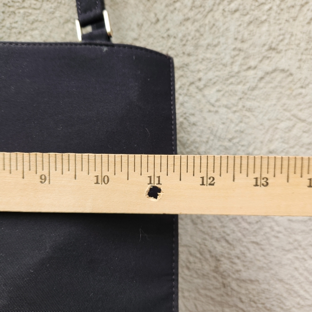 Kate Spade New York Sam Handbag Black Nylon Box Bag Double Handle Purse - Picture 9 of 12
